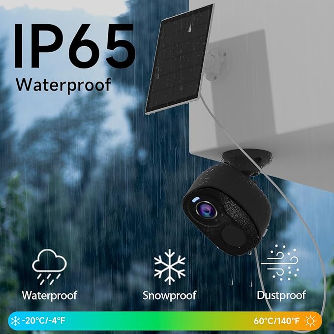 Security Cameras Wireless Outdoor -2K Home Security Camera Battery Powered, Outdoor Security Cameras with 3MP Color Night Vision/Spotlight/IP65 Waterproof/PIR Detection/2-Way Talk/Cloud/SD-up to 256G