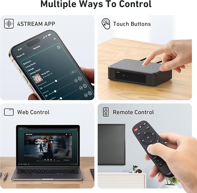 Arylic S10+ AirPlay Audio Receiver, Multiroom Stereo with SPDIF Out, WiFi & Bluetooth Music Streamer, Streams HD Lossless Music from Spotify, Amazon Music,Tidal etc.