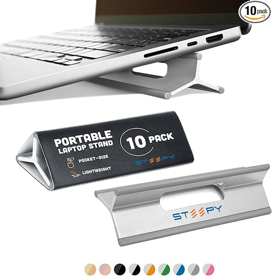 Steepy Adjustable Laptop Riser Portable and for Desk - 3 Heights Computer Stand