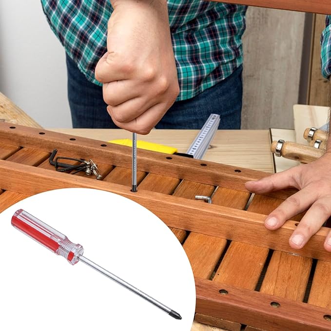 Antrader Magnetic Screwdriver Set 2 PCS, Magnetic 5mm Phillips and Flat Head Tips Screwdriver with 4 Inch Steel Shaft for Repair Home Improvement Craft