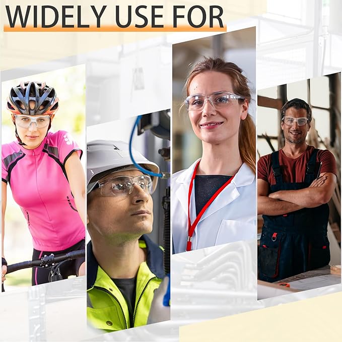 JDHXBMW Safety Glasses for Men Women ANSI Z87 UV Protective Eyewear Bulk Lab Goggles