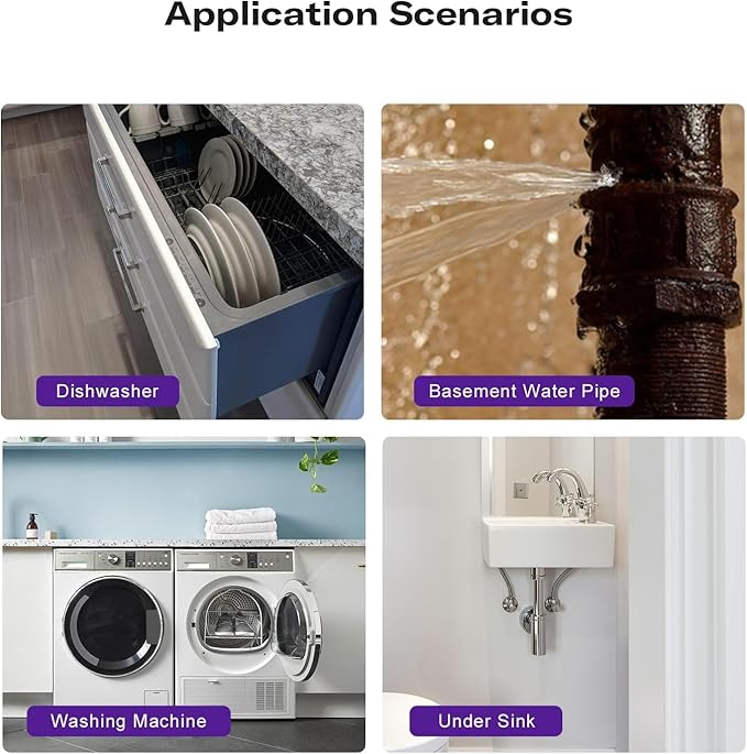 THIRDREALITY Zigbee Water Leak Sensor with Dripping Detection 4 Pack, 120 dB Alarm, App Notifications Enabled When Compatible with Home Assistant and Compatible Zigbee HUB, Batteries Included