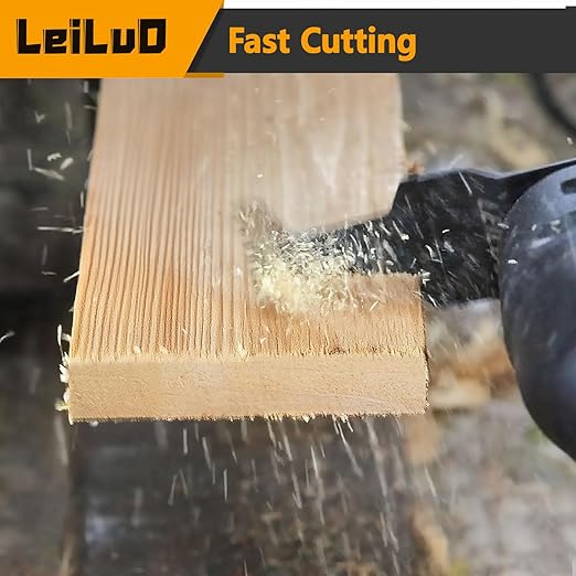 LEILUO 15Pcs Oscillating Saw Blades Japanese Teeth Fast Clean Wood Cutting Extra-Long Multi-Tool Replacement Blades Compatible with DeWalt Makita & More