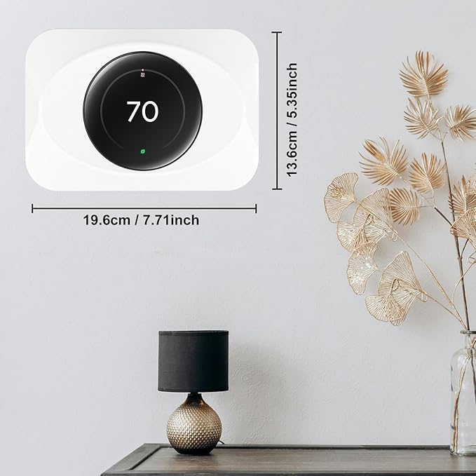 Nest Thermostat Wall Plate Cover Replacement Compatible with Google Nest Learning Thermostat (4th Gen), Practical Nest Learning Thermostat 4 Trim Kit, Snap fit Design (White, 1 Pack)