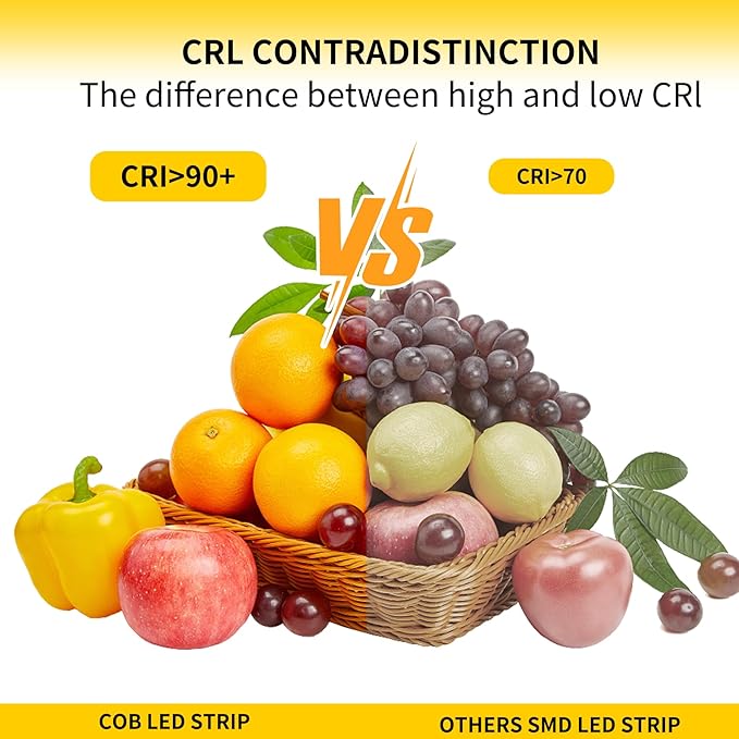 COB LED Strip Lights Cool White,24V Dimmable led Light Strip KIT with Remote and app Control,6000K 50FT/15m 8mm Wide Ra>90 Cuttable Flexible Strip Lights for Bedroom,Shelf,Cabinet