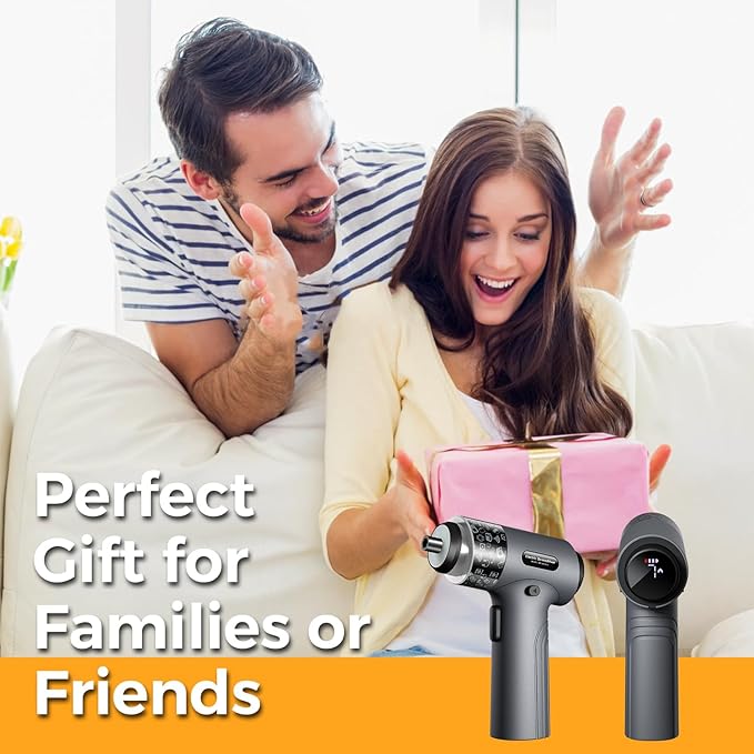 Cordless Electric Screwdriver, 3.7V Power Rechargeable Repair Tool Set with 32 Bits, Digital Display，6+1 Torque Setting，2500 mAh Battery, Gift for Electronic Computer Repairing