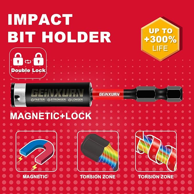 20Pieces 2inches T9 Impact Tough Magnetic Screwdriver Bit Set, #9 Torx Head Power Bits, S2 Alloy Steel Star Bits with 1pc Bit Holder and Storage M-Box