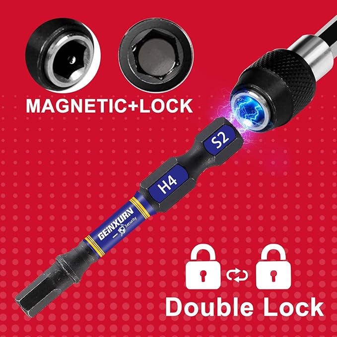 Magnetic Changeable Head Manual Screwdriver Set Include Quick Change Mini Screwdriver and 20Pcs Impact S2 Hex Screwdriver Bits, Quick Release 1/4” Hex Bit Extension Holder
