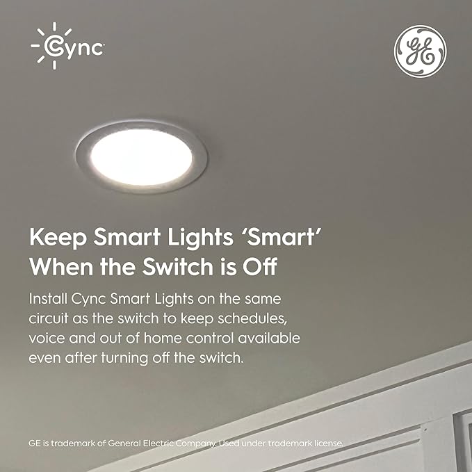 GE Cync Keypad Dimmer Smart Switch, Highly Customizable Dimmer Switch, Compatible with Alexa and Google Home, Matter Compatible, Easy to Install Smart Light Switch (1 Pack)