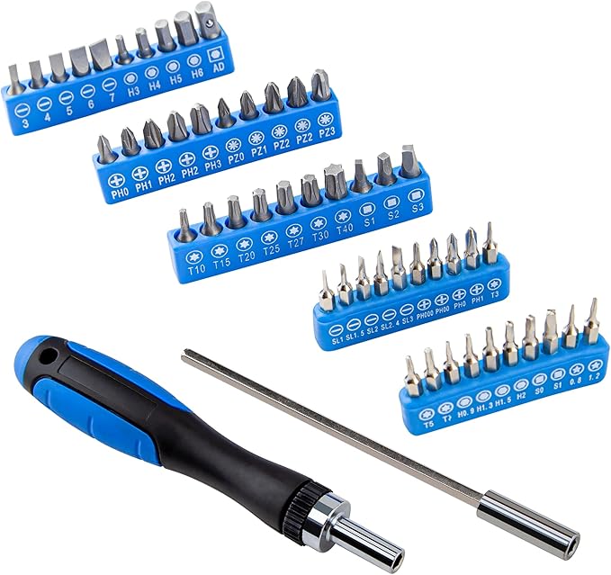 CARTMAN 180-Piece Socket Wrench Auto Repair Tool Combination Package Mixed Tool Set Hand Tool Kit with Plastic Toolbox Storage Case Blue