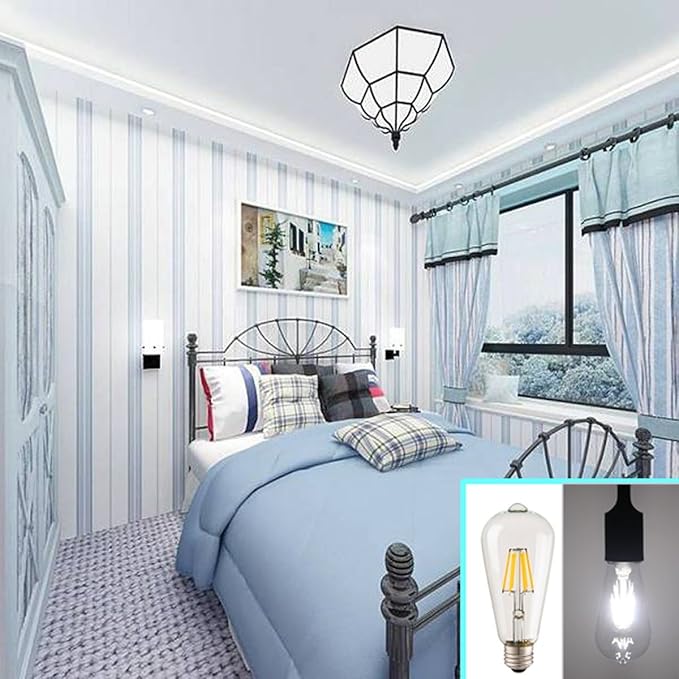 LED Edison Bulb 4W,Antique 40W Vintage Edison Bulb,E26 Light Bulb Non Dimmable Led Bulb 450 Lumens 5500K Cold White,Pack of 12