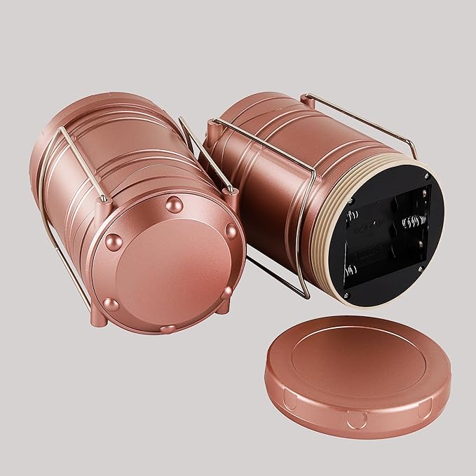 Lichamp LED Camping Lantern, 4 Pack Battery Powered Flashlight for Power Outages, Portable Collapsible Hanging Light Essential for Home, Outdoor, Emergency Lamp Survival Kit Gear for Hurricane,B4RG