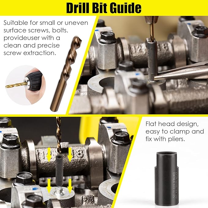 Topec 55-Piece Screw Extractor & Broken Bolt Extractors, Multi-Spline Extractors, and Drill Bits for Removing Damaged, Frozen, Rusted, Rounded-Off Bolts & Screws