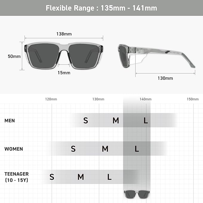 VETRA Z87+ Certified Safety Glasses HD High Contrast UV400 Side Shield Anti-Oil Coating Stylish Eyewear