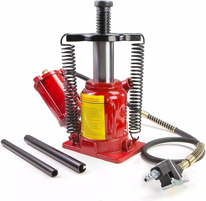 Stark USA 20-Ton Portable Hydraulic Bottle Jack Air-Operated Pneumatic Lift Low Profile Manual Air Jack, Auto Truck Travel Trailer Repair (44000 LBS)