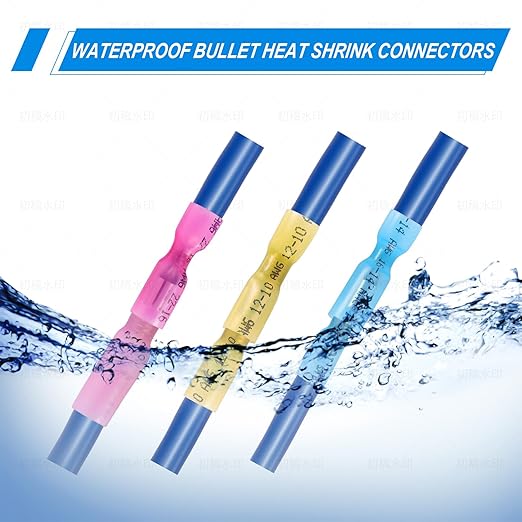 320PCS Heat Shrink Bullet Connectors kit, Male & Female Bullet Terminals, Insulated Waterproof Wire Connectors, Marine Grade Electrical Connectors