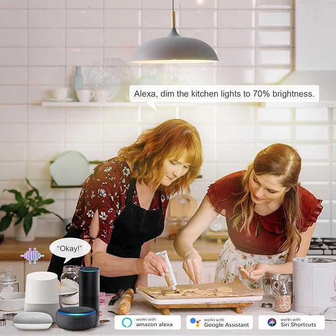 DiCUNO MR16 Smart Bulb Alexa, RGBCW Color Changing GU5.3 Light Bulb Compatible with Google Home, Dimmable with App, AC/DC 12V, 110° Beam Angle 40W 400LM, 2.4GHz WiFi, Landscape Light, 4-Pack