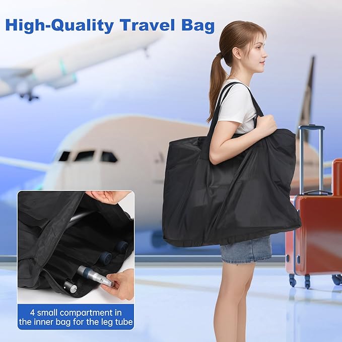 Toilet Safety Rails, Adjustable Toilet Handles for Elderly and Disabled, Toilet Support Rails for Seniors, Foldable Handicap Toilet Rails with Travel Bag, Instant Installation (Lake Blue)