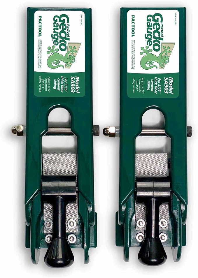 PacTool SA903 Gecko Gauge - Siding Mounting Kit & SS724 Snapper Shear Pro - Cutting Tool for Fiber Cement Board - Power Shears Professional Power Tools