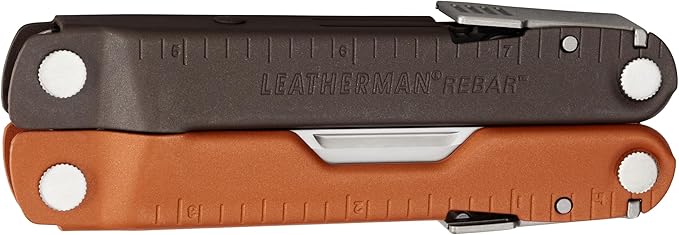 LEATHERMAN, Rebar Multitool with Premium Replaceable Wire Cutters and Saw, Burnt Sienna