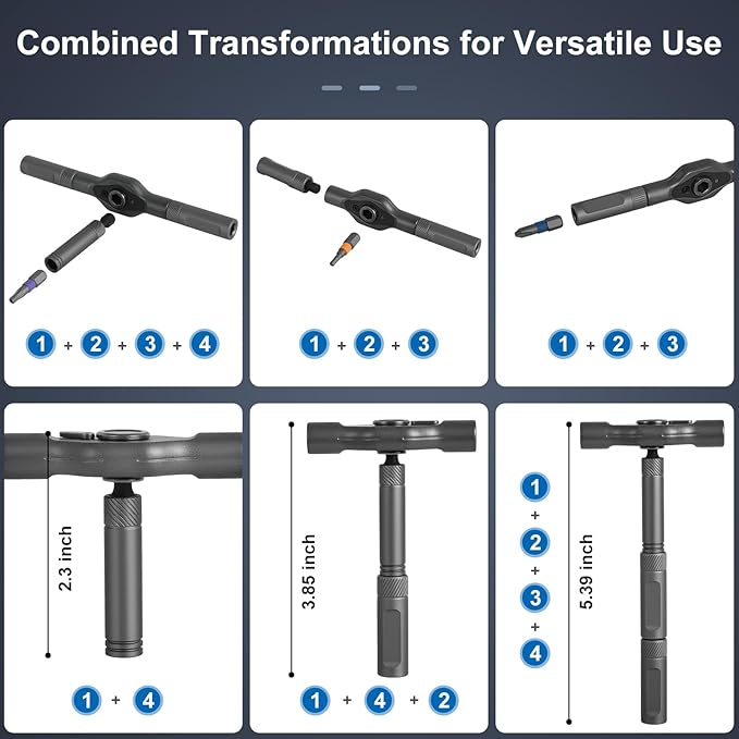 42 in 1 Magnetic Screwdriver Set, Screw Driver Set Kit with Detachable Ratchet Handle, DIY Mini Ratchet Screwdriver, Ratchet Allen Wrench Set for Furniture, Computers, Electronics, Bicycles