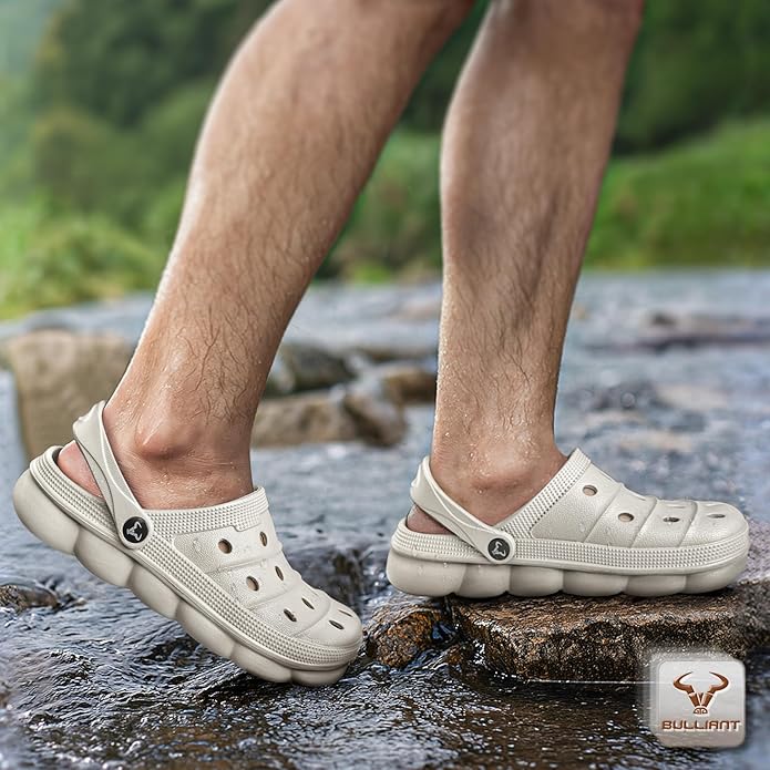 BULLIANT Men Clogs,Comfortable Mules Sandals for Men Women Cushioned Footbed Arch Support-EVA Ligthweight