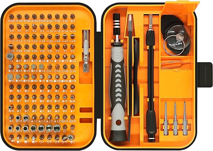 Precision Screwdriver Set, 130 in 1 Electronics Magnetic Screwdriver Set with 120 bits Repair Tool Kit for Computer, PC, Laptop, Phone, Mac, Tablet, Home DIY, Game Consoles, Glasses, Watch
