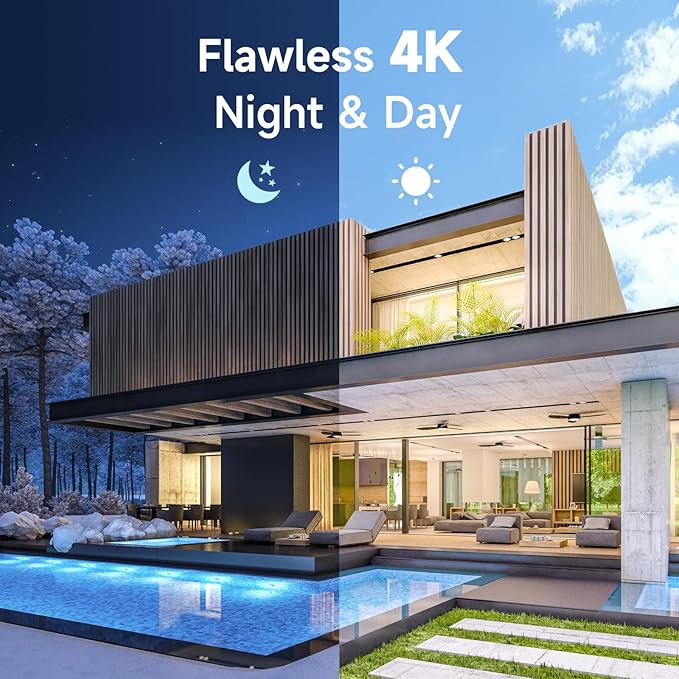 ARENTI 8MP PoE IP Camera Outdoor, 4K Bullet Surveillance Cameras for Home Security, Human/Vehicle/Pet/Package Detection, 4Pack POE Security Cameras Wired, H.265 8CH NVR with 2TB HDD for 24/7 Recording