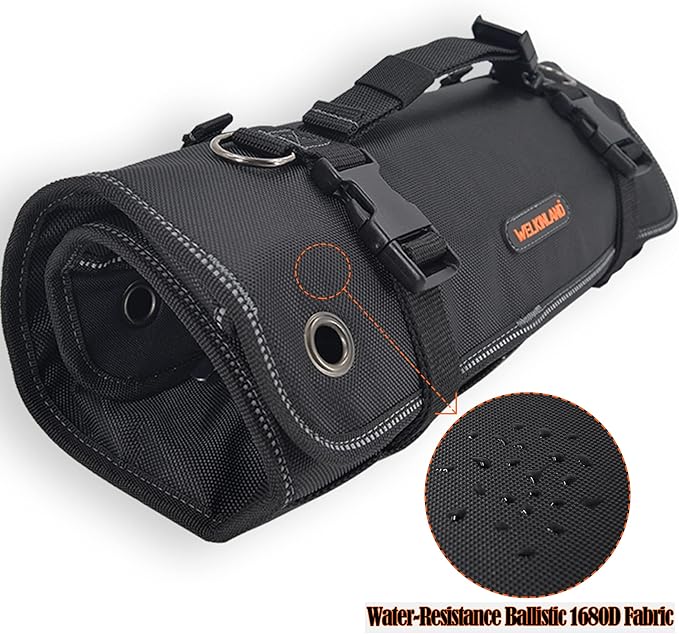 WELKINLAND 22-Pockets Wrench Tool Roll, 0.25-1.25" Wrench-Set Roll Holder Bag, Wrenches sleeve wrap, Wrenches pouch(Tools Are Not Included)