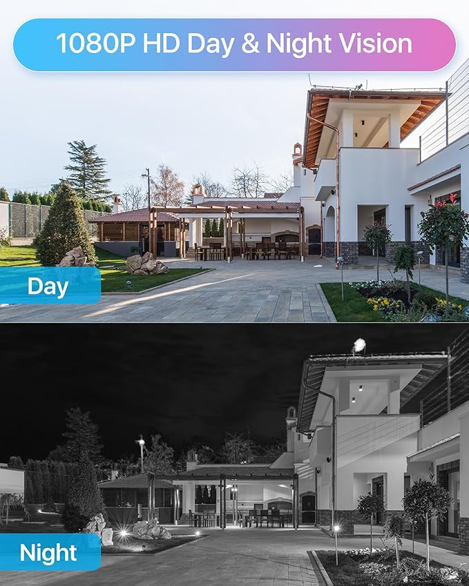 ZOSI H.265+ Home Security Camera System with AI Human Vehicle Detection, 5MP 3K Lite 8 Channel CCTV DVR Recorder and 8 x 1080p Weatherproof Bullet Camera Outdoor Indoor, 80ft Night Vision, 1TB HDD