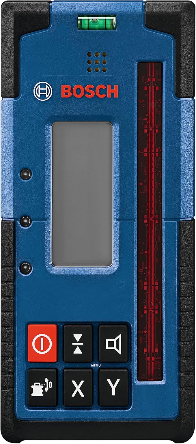 BOSCH LR40 2000 ft Red-Beam Rotary Laser Receiver, Includes Mounting Bracket & 2 AA Batteries