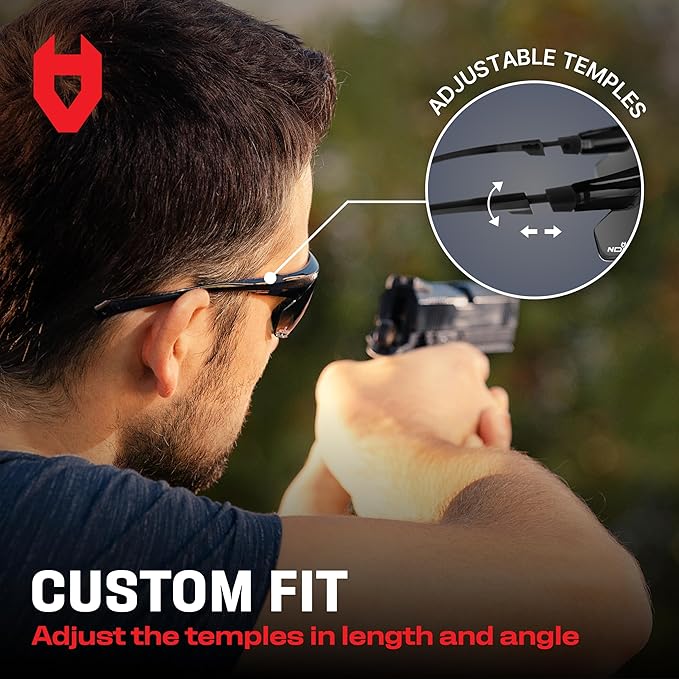 NoCry Anti-Fog Safety Sunglasses for Men with Scratch Resistant Lenses — Tinted Safety Glasses for Construction with 100% UV Protection — ANSI Z87.1 Work Sunglasses with Adjustable Temples & Nose Pad