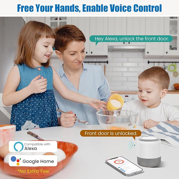 DEVO G3 Smart Lock,Fingerprint Door Lock, WiFi Smart Deadbolt, Keyless Entry Door Lock with Doorbell, APP Remote, Auto-Locks, Easy Install Front Door Locks, IP54 Waterproof(Sliver)