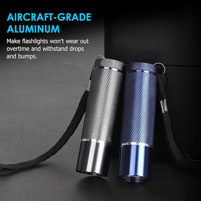 FASTPRO 36-Pack Flashlights Set, Aluminum LED Flashlights Include AAA Batteries & Lanyard, Super Bright 100 Lumen Flashlight for Party Favors, Camping, Hurricane Supplies