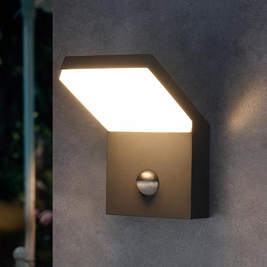 Lustrlach Motion Sensor Light Outdoor Porch Light Fxiture Exterior LED Modern Outside Wall Mount Sconce with IP54 Waterproof for House Garage Patio Garden,1800LM,3000K