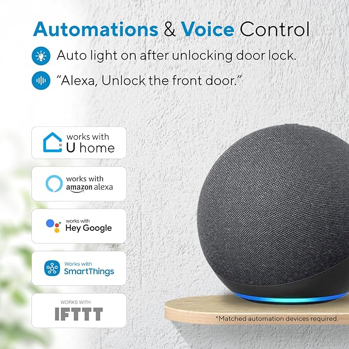 ULTRALOQ 2025 Upgrade Bolt NFC Smart Door Lock, Built-in WiFi Deadbolt 6-in-1 Keypad Keyless Entry Door Lock & Door Sensor,Auto Unlock,IP65 Waterproof,Easy Installation,BHMA Grade AAA