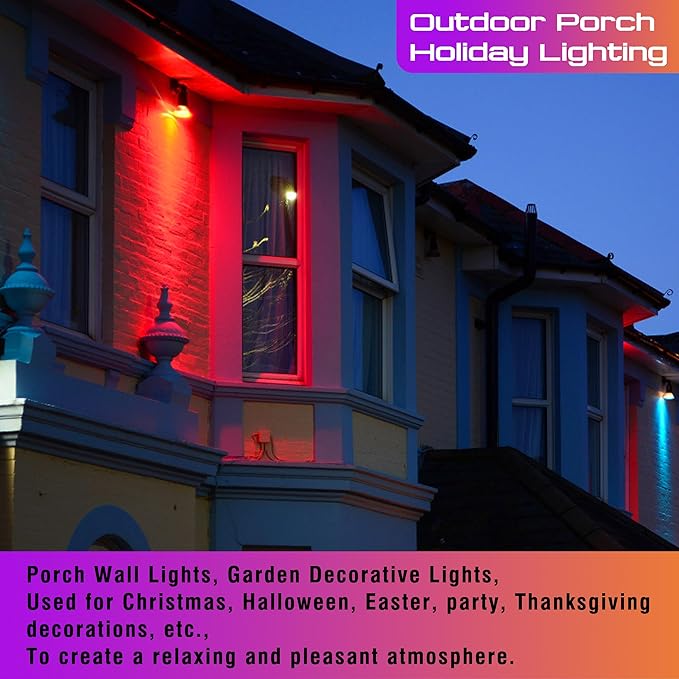 Red Light Bulbs for Sleep, 625nm Red Night Lighting 25w-40w Equivalent, Blue Light Blocking, 3W 300lm, E26 Medium Base for Bedroom Sleep, Mood, Outdoor Porch, Holiday Lighting, Non-Dimmable, 2Pack