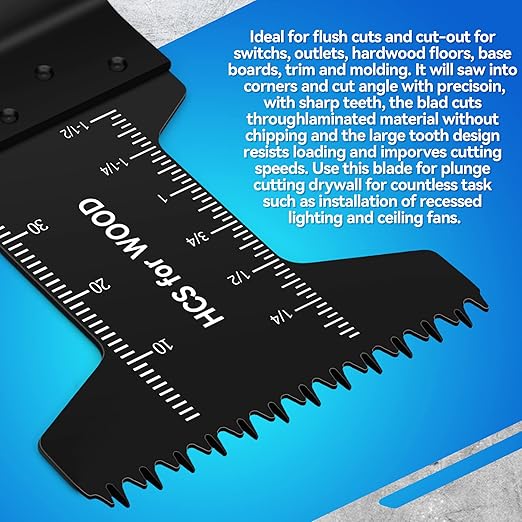 FORCA Universal Oscillating Saw Blades, 78pcs Multi Tool Kit with Japanese Tooth for Deeper Cutting, High Efficient Multitool Fit 95% Tools for Wood