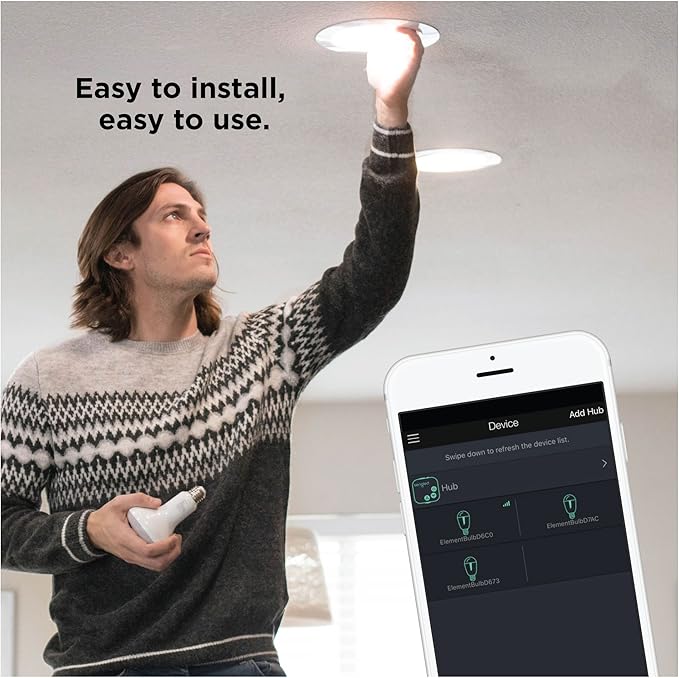 Sengled Smart Bulb, Zigbee Hub Required, Smart Light Bulb Works with Alexa, Google Home, SmartThings, Homekit and Siri, BR30 Dimmable Flood Light Bulb for Cans, Soft White 2700K, 650 LM, 9W, 4 Pack