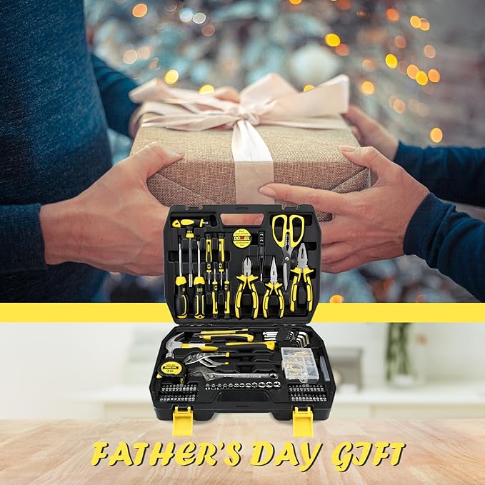 DOWELL Tool Set 185 Piece, General Household Tool Kit, Hand Tool Kit with Toolbox Storage Case for Home Repair