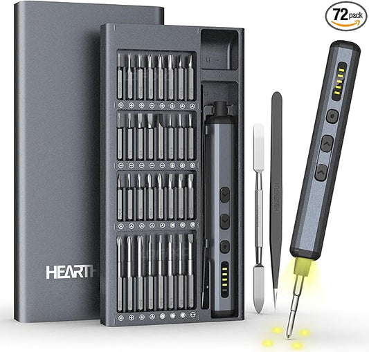 Electric Screwdriver Cordless Tool Set,72 PC Rechargeable Power Screwdriver Torx Phillips Triangle Pentalobe Automatic-Battery Electronics Kit for Macbook Computer Laptop Ps5 Xbox Switch Glasses