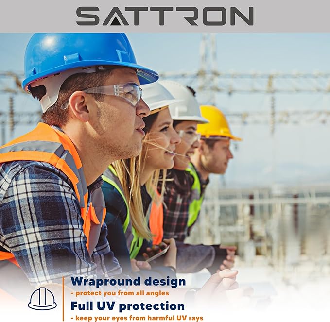 3 Pack Clear Safety Glasses, ANSI Z87.1 Eye Protection for Women Men, Scratch & Impact Resistant Protective Eyewear