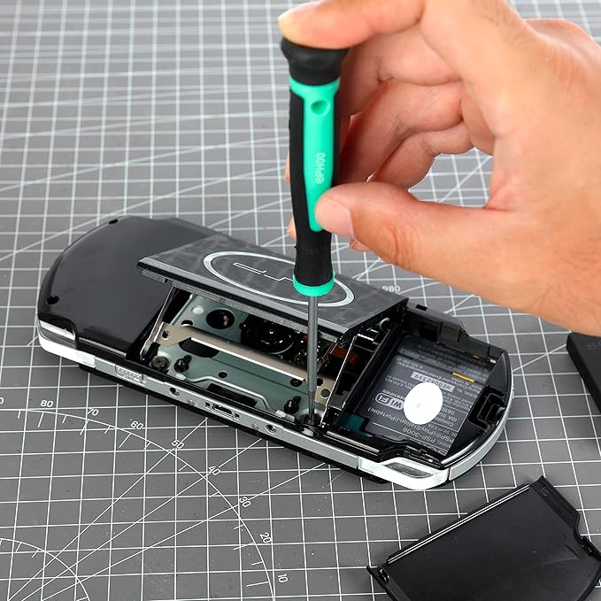 Amazon Basics Tool Set With Easy Carrying Round Pouch, 104-Piece, Turquoise, 14.4 x 11.4 x 3 inches