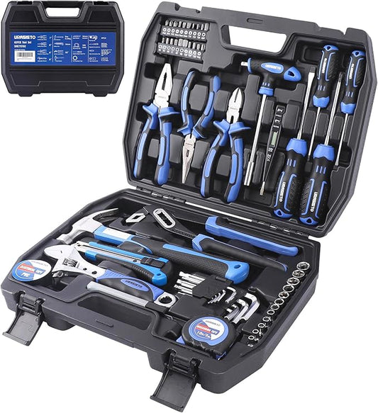 62 Piece Tools Set, General Household Tool Kit with Storage Toolbox, Basic Tool Set for Home, Garage, Apartment and Dorm