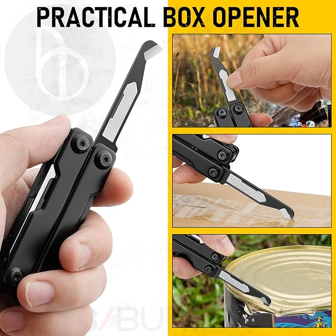 BIBURY Mini Multitool Pliers BI2051AB, Mini EDC Multi Tool with Pocket Clip for Outdoor Survival, Anniversary Birthday Gifts for Men and Women, Gifts for Dad Husband Boyfriend, Essential EDC Gear Tool