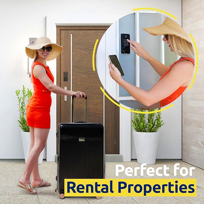 LOCKSTAR® Smart Door Lock • Keyless Entry Deadbolt Door Lock • Multiple Entry Methods – APP • Fingerprint Touch ID • Keypad Code • Card FOB • Traditional Key • Smart Home Devices