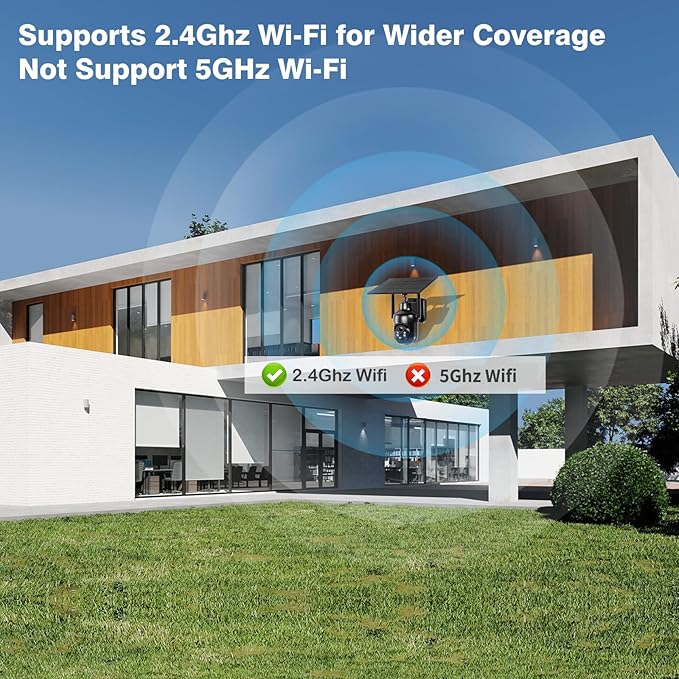 Xega 4 Pack Security Camera Wireless Outdoor, 2K PTZ Camera WiFi Surveillance Rechargeable Battery with Solar Panel, Color Night Vision, 2-Way Audio, PIR Motion Detection, Spotlight & Siren, IP66