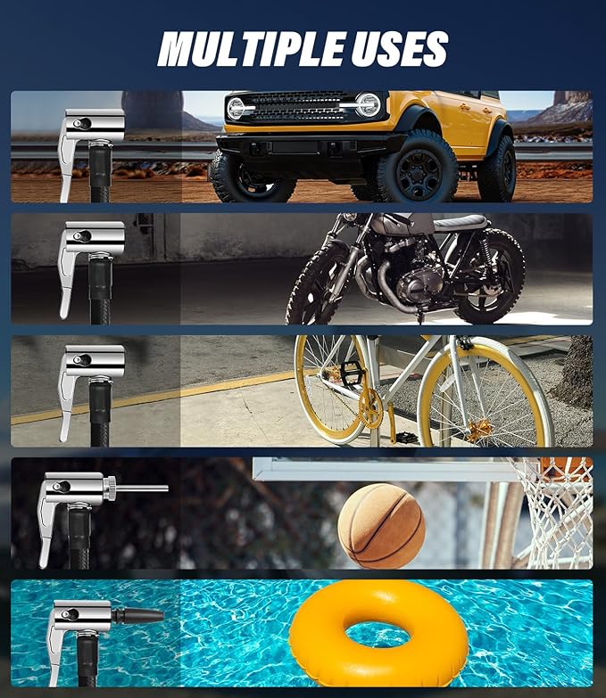 AVID POWER Tire Inflator Portable Air Compressor, 20V Cordless Car Pump w/Rechargeable Li-ion Battery, 12V Car Power Adapter, Digital Pressure Gauge, 150PSI Tire Compressor for Many Inflatables