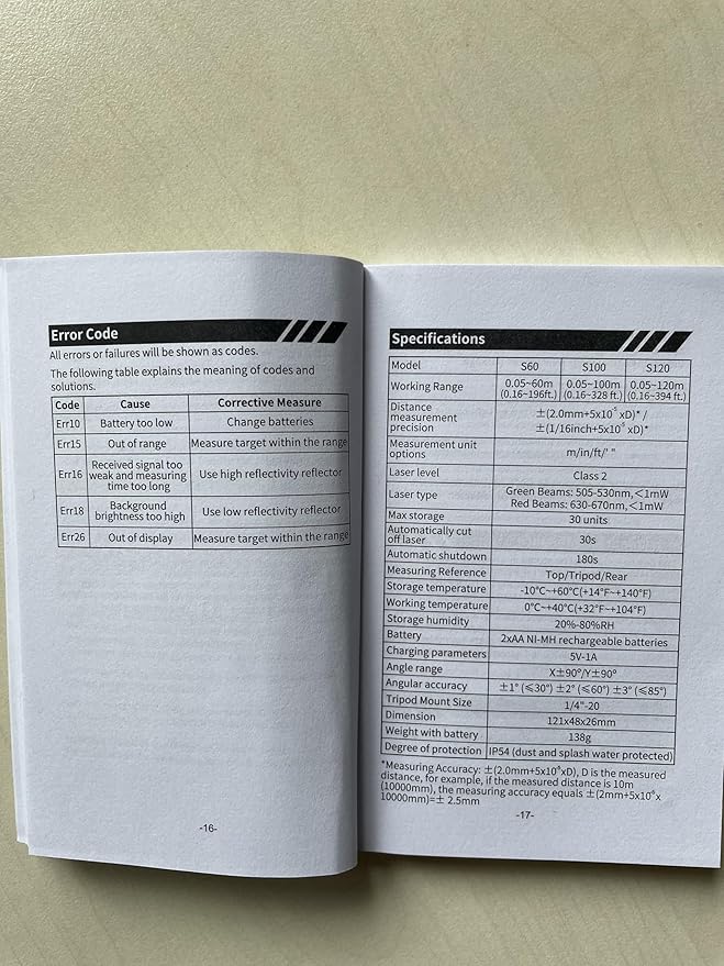 Huepar 330FT Green Laser Measuring Tool with Angle Sensor, ±1/16in (±1.5MM) Accuracy, Rechargeable Digital Laser Room Measuring Device, Laser Distance Measurement, Gifts for Men, Fathers Day Birthday