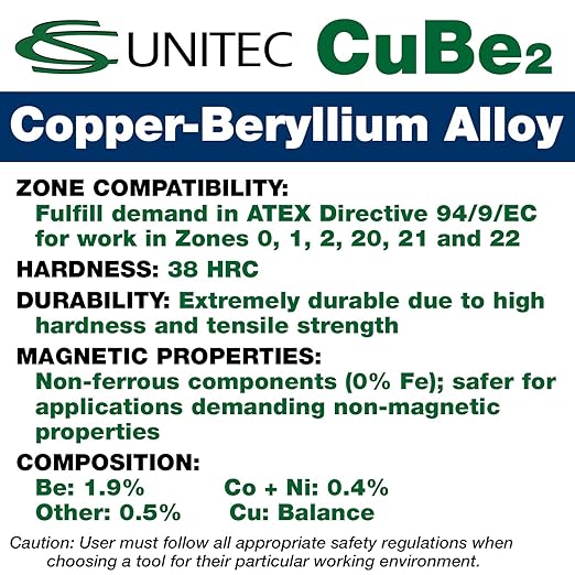 C.S. Unitec Screwdriver Flat Head Non-Sparking, Non-Magnetic, Corrosion Resistant 3/8"" x 8"" TUV Certified EX801-10SB"